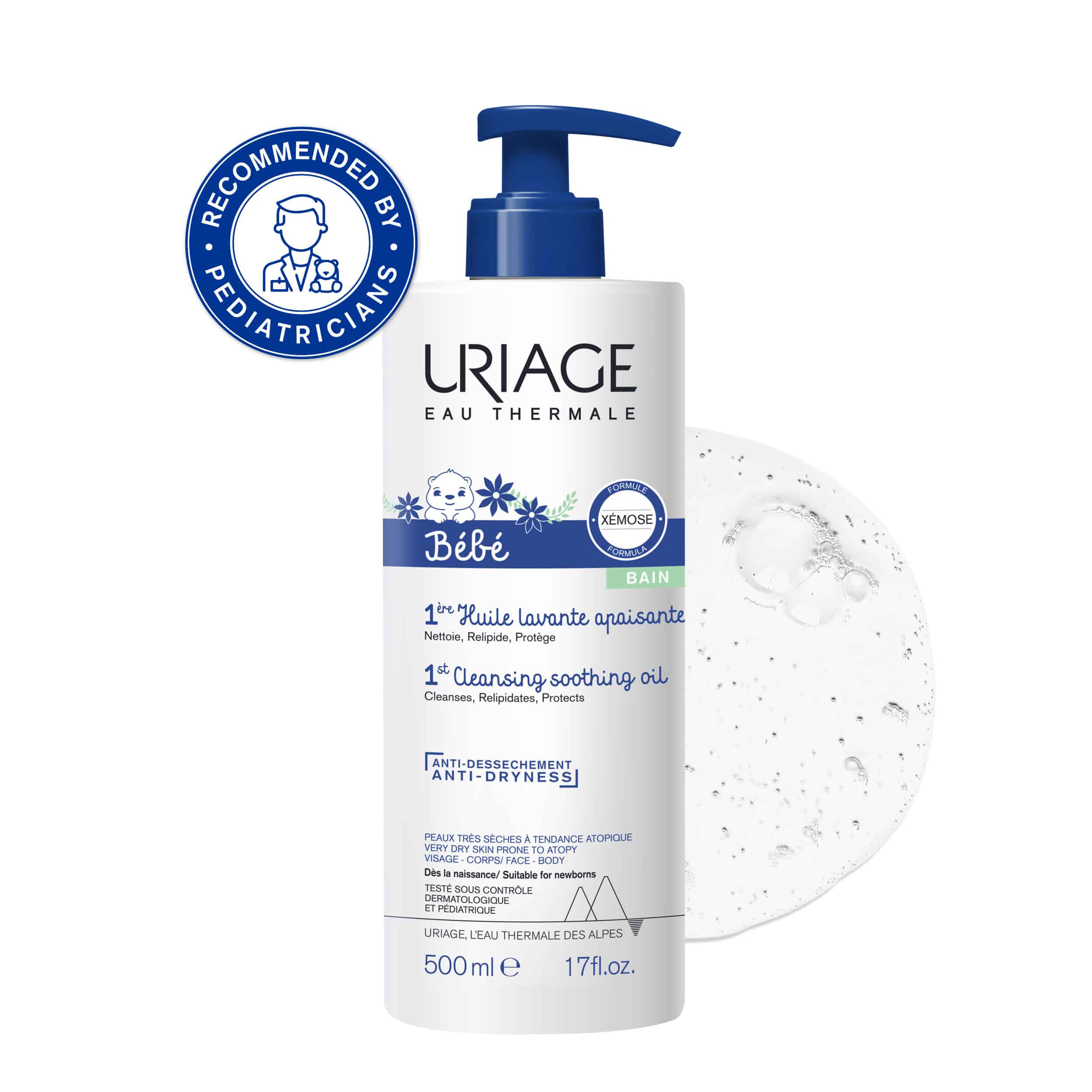 URIAGE - BEBE 1ere Huile Lavante Apaisante - 500ml
